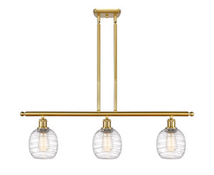 Belfast - 3 Light - 36 inch - Satin Gold - Cord hung - Island Light (516-3I-SG-G1013)
