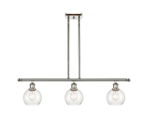 Athens - 3 Light - 36 inch - Polished Nickel - Cord hung - Island Light (516-3I-PN-G124-6)