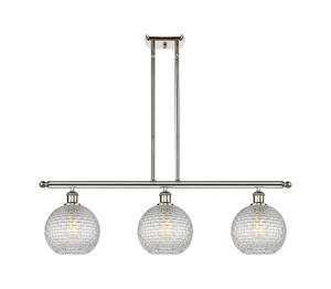 Athens - 3 Light - 36 inch - Polished Nickel - Cord hung - Island Light (516-3I-PN-G122C-8CL)