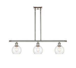 Athens - 3 Light - 36 inch - Polished Nickel - Cord hung - Island Light (516-3I-PN-G122-6)
