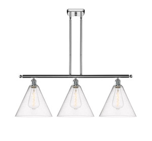 Berkshire - 3 Light - 39 inch - Polished Chrome - Cord hung - Island Light (516-3I-PC-GBC-124-LED)