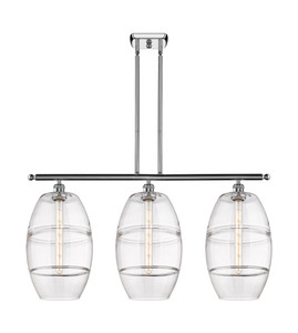 Vaz - 3 Light - 37 inch - Polished Chrome - Cord hung - Island Light (516-3I-PC-G557-10CL)
