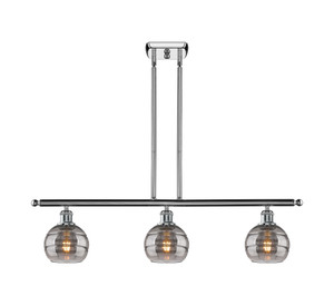 Rochester - 3 Light - 36 inch - Polished Chrome - Cord hung - Island Light (516-3I-PC-G556-6SM)