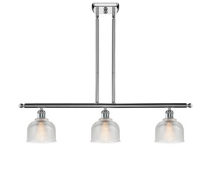 Dayton - 3 Light - 36 inch - Polished Chrome - Cord hung - Island Light (516-3I-PC-G412-LED)