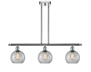 Athens - 3 Light - 36 inch - Polished Chrome - Cord hung - Island Light (516-3I-PC-G122C-8CL)