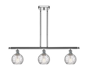 Athens Water Glass - 3 Light - 36 inch - Polished Chrome - Cord hung - Island Light (516-3I-PC-G1215-6)