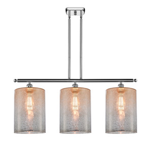 Cobbleskill - 3 Light - 36 inch - Polished Chrome - Cord hung - Island Light (516-3I-PC-G116-L)