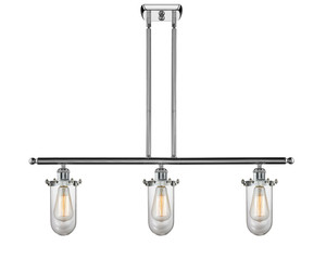 Kingsbury - 3 Light - 36 inch - Polished Chrome - Cord hung - Island Light (516-3I-PC-CE231-CL-LED)