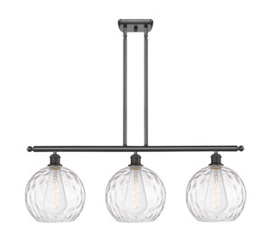 Athens Water Glass - 3 Light - 37 inch - Oil Rubbed Bronze - Cord hung - Island Light (516-3I-OB-G1215-10)