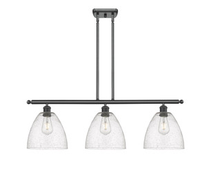 Bristol - 3 Light - 36 inch - Matte Black - Cord hung - Island Light (516-3I-BK-GBD-94)