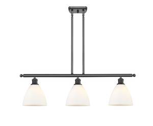 Bristol - 3 Light - 36 inch - Matte Black - Cord hung - Island Light (516-3I-BK-GBD-751)