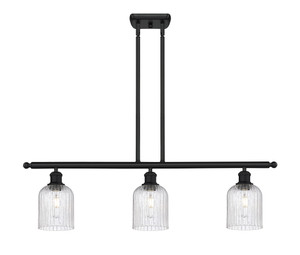 Bridal Veil - 3 Light - 36 inch - Matte Black - Cord hung - Island Light (516-3I-BK-G559-5SDY)