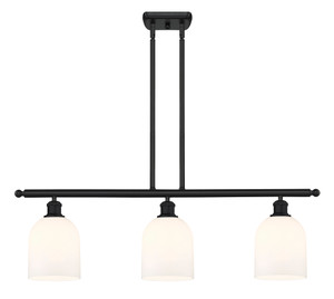 Bella - 3 Light - 36 inch - Matte Black - Cord hung - Island Light (516-3I-BK-G558-6GWH)