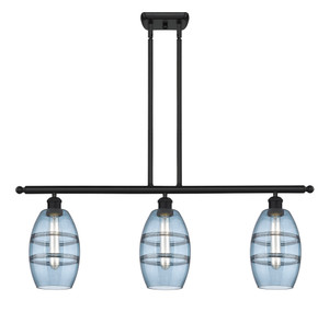 Vaz - 3 Light - 36 inch - Matte Black - Cord hung - Island Light (516-3I-BK-G557-6BL)