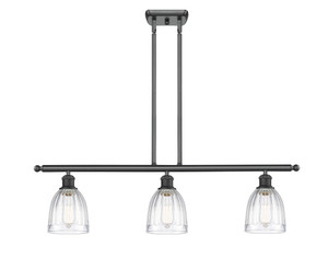 Brookfield - 3 Light - 36 inch - Matte Black - Cord hung - Island Light (516-3I-BK-G442-LED)