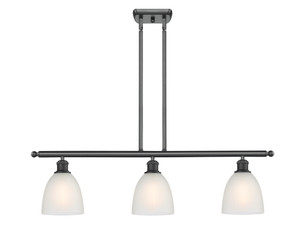 Castile - 3 Light - 36 inch - Matte Black - Cord hung - Island Light (516-3I-BK-G381)