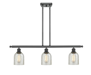 Caledonia - 3 Light - 36 inch - Matte Black - Cord hung - Island Light (516-3I-BK-G259-LED)