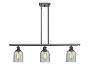 Caledonia - 3 Light - 36 inch - Matte Black - Cord hung - Island Light (516-3I-BK-G257-LED)