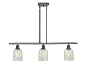 Caledonia - 3 Light - 36 inch - Matte Black - Cord hung - Island Light (516-3I-BK-G2511)