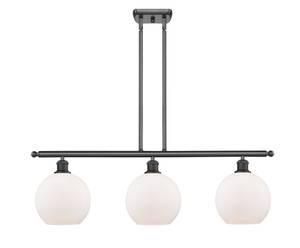 Athens - 3 Light - 36 inch - Matte Black - Cord hung - Island Light (516-3I-BK-G121)