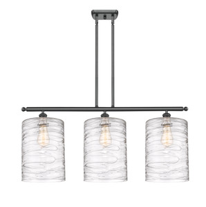 Cobbleskill - 3 Light - 36 inch - Matte Black - Cord hung - Island Light (516-3I-BK-G1113-L)