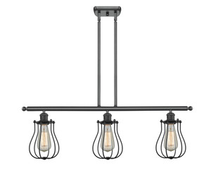 Muselet - 3 Light - 36 inch - Matte Black - Cord hung - Island Light (516-3I-BK-CE513-BK)