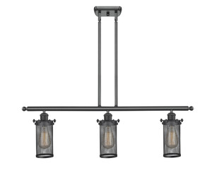 Bleecker - 3 Light - 36 inch - Matte Black - Cord hung - Island Light (516-3I-BK-CE219)