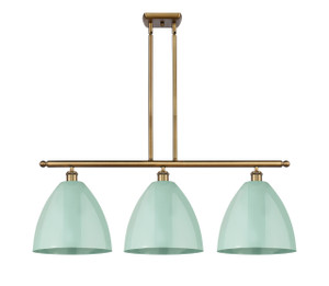 Plymouth - 3 Light - 39 inch - Brushed Brass - Cord hung - Island Light (516-3I-BB-MBD-12-SF)