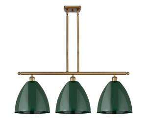 Plymouth - 3 Light - 39 inch - Brushed Brass - Cord hung - Island Light (516-3I-BB-MBD-12-GR-LED)
