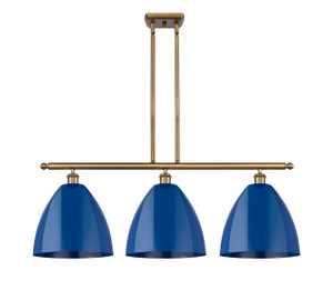 Plymouth - 3 Light - 39 inch - Brushed Brass - Cord hung - Island Light (516-3I-BB-MBD-12-BL)