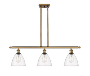 Bristol - 3 Light - 36 inch - Brushed Brass - Cord hung - Island Light (516-3I-BB-GBD-752)