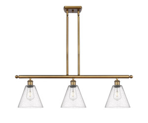 Berkshire - 3 Light - 36 inch - Brushed Brass - Cord hung - Island Light (516-3I-BB-GBC-84)