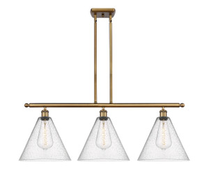 Berkshire - 3 Light - 39 inch - Brushed Brass - Cord hung - Island Light (516-3I-BB-GBC-124)