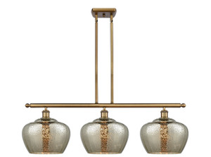 Fenton - 3 Light - 38 inch - Brushed Brass - Cord hung - Island Light (516-3I-BB-G96-L)