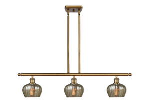 Fenton - 3 Light - 36 inch - Brushed Brass - Cord hung - Island Light (516-3I-BB-G96)