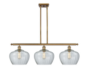 Fenton - 3 Light - 38 inch - Brushed Brass - Cord hung - Island Light (516-3I-BB-G92-L-LED)