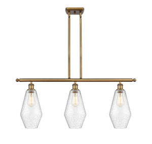 Cindyrella - 3 Light - 36 inch - Brushed Brass - Cord hung - Island Light (516-3I-BB-G654-7)