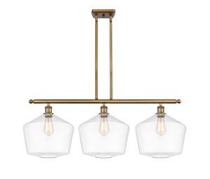 Cindyrella - 3 Light - 39 inch - Brushed Brass - Cord hung - Island Light (516-3I-BB-G652-12-LED)