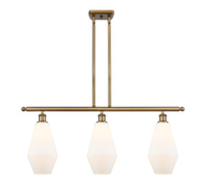 Cindyrella - 3 Light - 36 inch - Brushed Brass - Cord hung - Island Light (516-3I-BB-G651-7-LED)