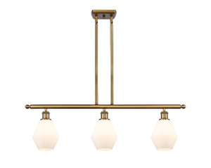 Cindyrella - 3 Light - 36 inch - Brushed Brass - Cord hung - Island Light (516-3I-BB-G651-6-LED)