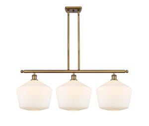Cindyrella - 3 Light - 39 inch - Brushed Brass - Cord hung - Island Light (516-3I-BB-G651-12-LED)