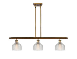 Dayton - 3 Light - 36 inch - Brushed Brass - Cord hung - Island Light (516-3I-BB-G412-LED)