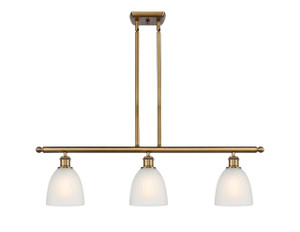 Castile - 3 Light - 36 inch - Brushed Brass - Cord hung - Island Light (516-3I-BB-G381-LED)