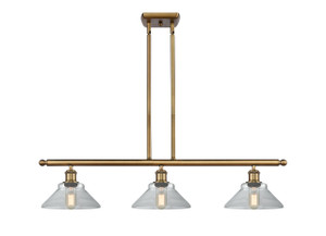 Orwell - 3 Light - 36 inch - Brushed Brass - Cord hung - Island Light (516-3I-BB-G132-LED)