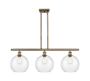 Athens - 3 Light - 37 inch - Brushed Brass - Stem Hung - Island Light (516-3I-BB-G124-10)