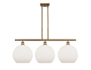 Athens - 3 Light - 38 inch - Brushed Brass - Stem Hung - Island Light (516-3I-BB-G121-12)