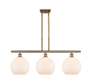 Athens - 3 Light - 37 inch - Brushed Brass - Stem Hung - Island Light (516-3I-BB-G121-10)