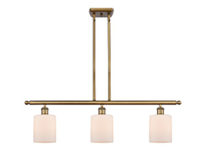 Cobbleskill - 3 Light - 36 inch - Brushed Brass - Cord hung - Island Light (516-3I-BB-G111-LED)