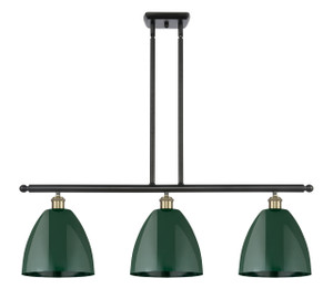 Plymouth - 3 Light - 36 inch - Black Antique Brass - Cord hung - Island Light (516-3I-BAB-MBD-9-GR)