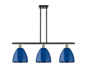 Plymouth - 3 Light - 36 inch - Black Antique Brass - Cord hung - Island Light (516-3I-BAB-MBD-9-BL-LED)